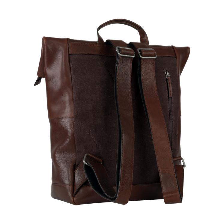 Leonhard Heyden Roma Rucksack Rolltop Braun