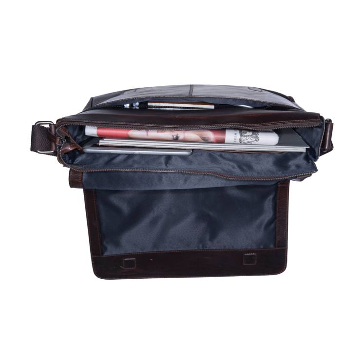 Leonhard Heyden Roma Umhängetasche L Braun