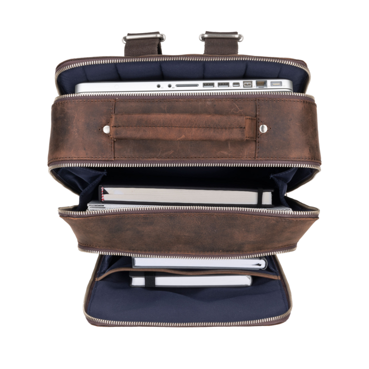 Leonhard Heyden Salisbury Business-Rucksack Braun