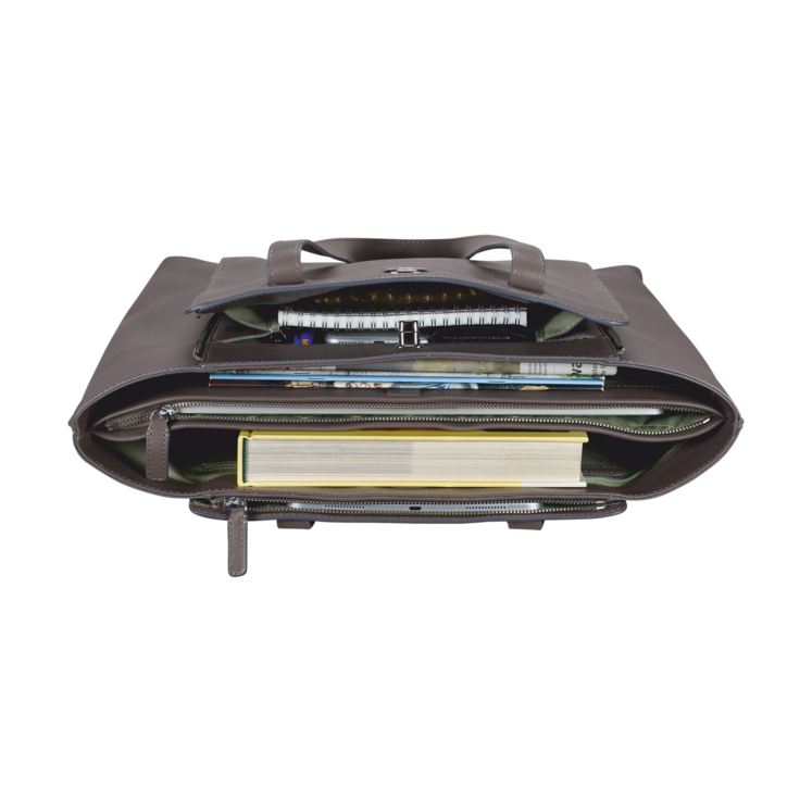 Leonhard Heyden Nizza Business-Shopper 3 Fächer Taupe