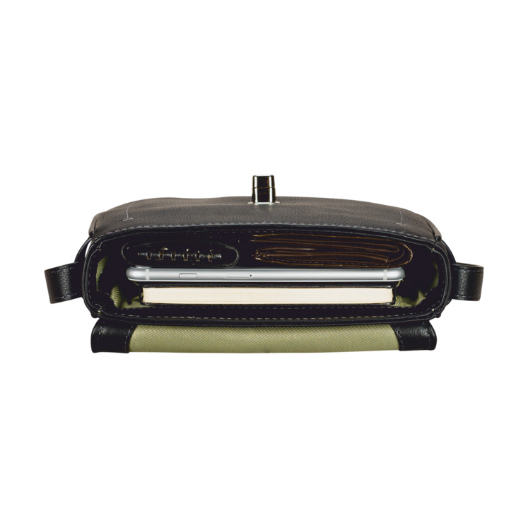 Leonhard Heyden Nizza Umhängetasche XS Mit Überschlag Schwarz