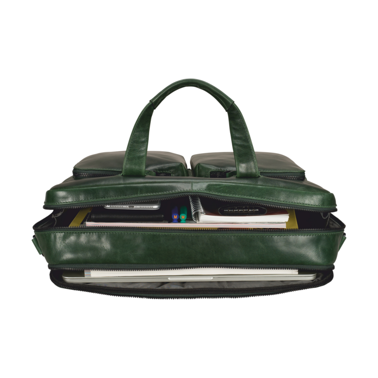 Leonhard Heyden Porto RV-Aktenmappe 2 Fächer Flaschengrün