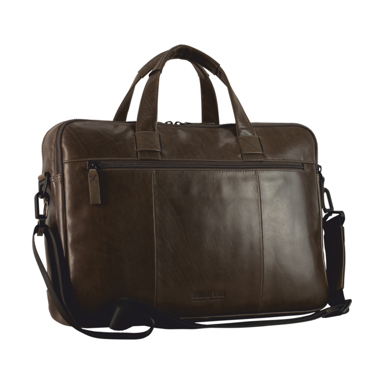 Leonhard Heyden Porto RV-Aktenmappe 2 Fächer Graubraun