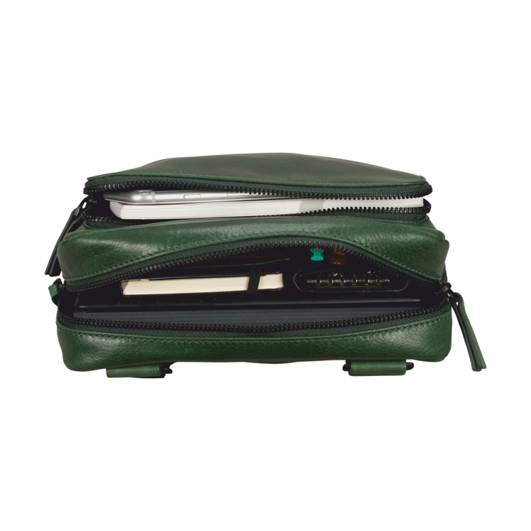 Leonhard Heyden Porto Umhängetasche XS Flaschengrün