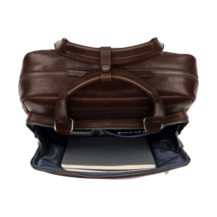 Leonhard Heyden Roma Kurzgrifftasche/Rucksack Braun