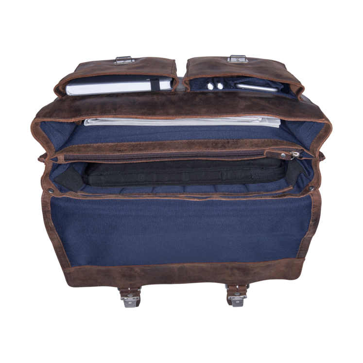 Leonhard Heyden Salisbury Aktenmappe 2 Fächer Braun