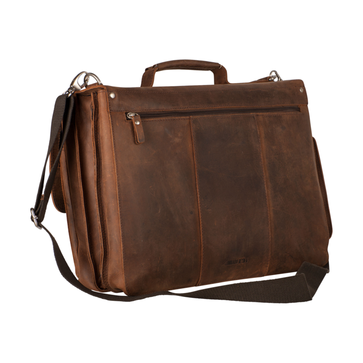 Leonhard Heyden Salisbury Aktenmappe 3 Fächer Braun