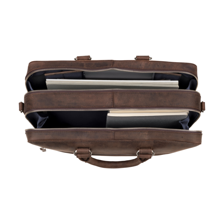 Leonhard Heyden Salisbury RV-Aktenmappe 2 Fächer Braun