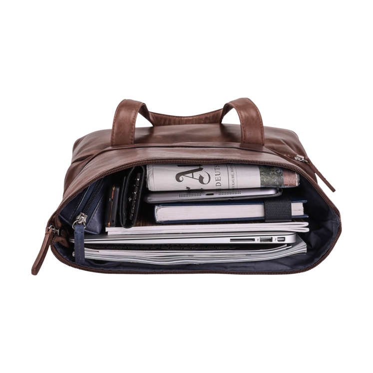 Leonhard Heyden Stockholm Kurzgriff-/Umhängetasche M Braun