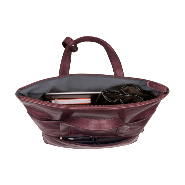 Leonhard Heyden Stockholm Kurzgriff-/Umhängetasche M Brombeer