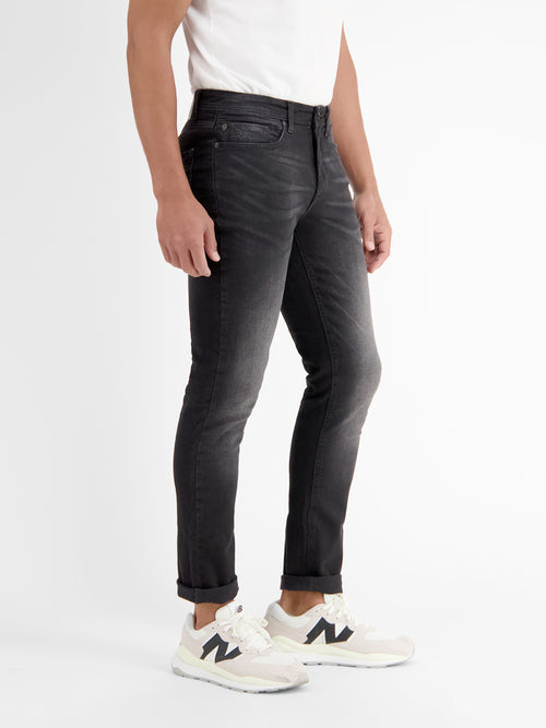 Lerros BAXTER 5-Pocket-Denim Im Used-Look, RELAXED FIT, Black