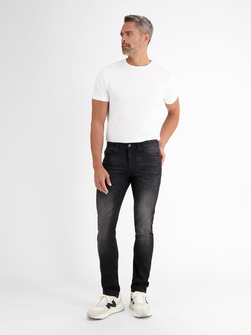 Lerros BAXTER 5-Pocket-Denim Im Used-Look, RELAXED FIT, Black