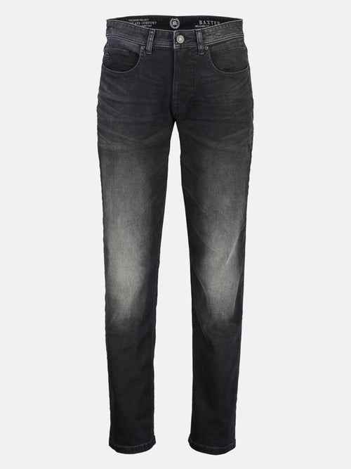 Lerros BAXTER 5-Pocket-Denim Im Used-Look, RELAXED FIT, Black