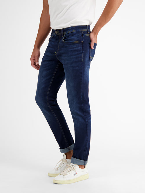 Lerros BAXTER 5-Pocket-Denim Im Used-Look, RELAXED FIT, Blue