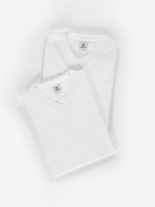 Lerros Doppelpack Herren T-Shirt, V-Neck In Premium Baumwollqualität