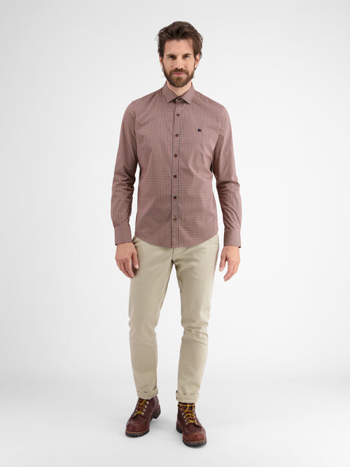 Lerros Herren Langarmhemd In Poplin-Stretchqualität