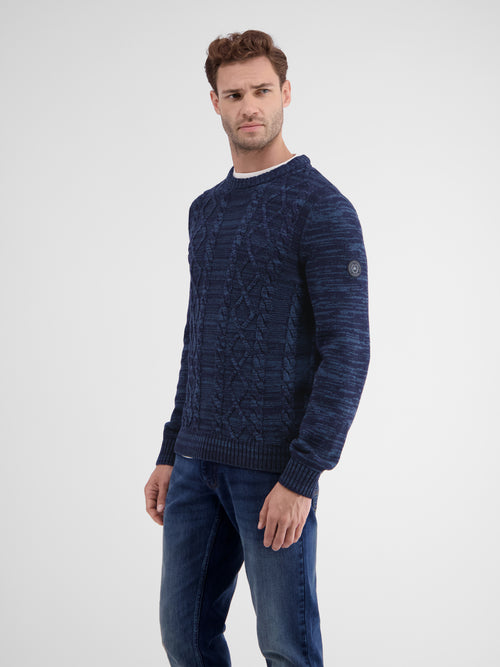 Lerros Herren Strickpullover Mit Klassisch-modernem Kabelstrickmuster