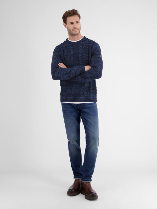 Lerros Herren Strickpullover Mit Klassisch-modernem Kabelstrickmuster