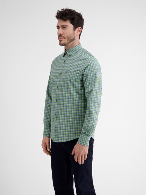 Lerros Langarmhemd, Kariert, Klassischer Button-down-Kragen