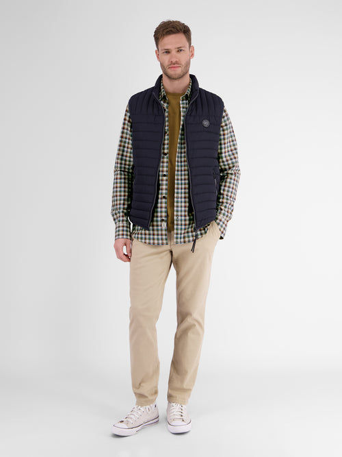 Lerros Langarmhemd , Kariert, Verdeckter Button-down-Kragen