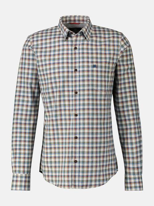 Lerros Langarmhemd , Kariert, Verdeckter Button-down-Kragen