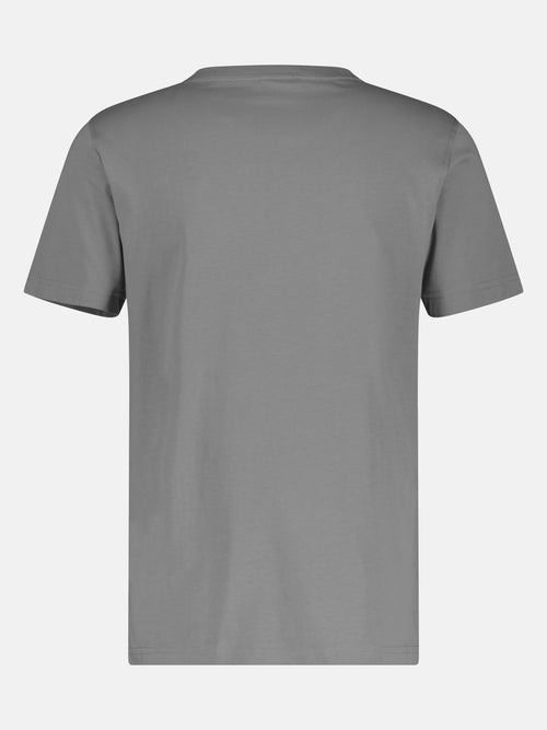 Lerros Basic T-Shirt Mit Logostitch, Unifarben