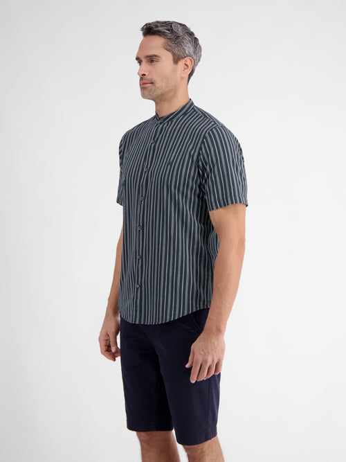 Lerros Gestreiftes Hemd Mit Stehkragen