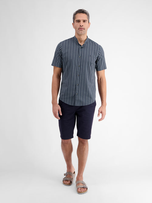 Lerros Gestreiftes Hemd Mit Stehkragen