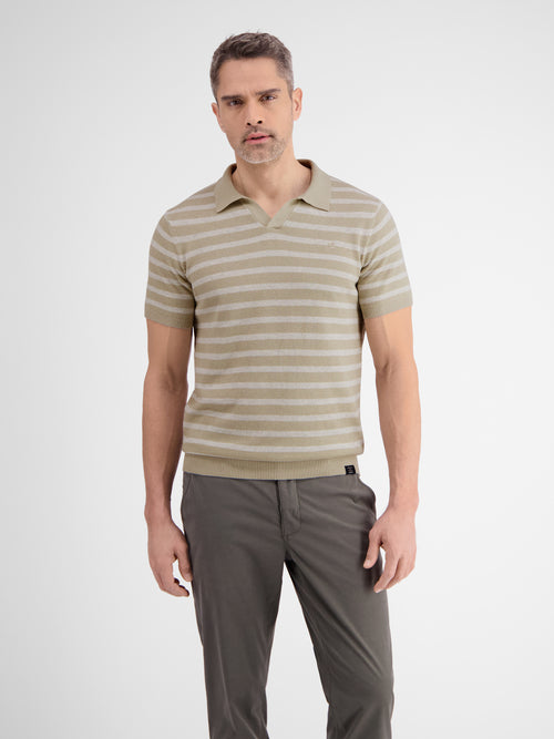 Lerros Gestreiftes Strickpoloshirt