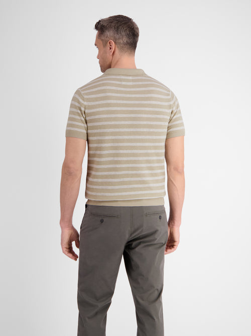 Lerros Gestreiftes Strickpoloshirt