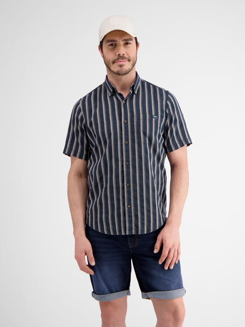 Lerros Halbarmhemd Mit Webstreifen