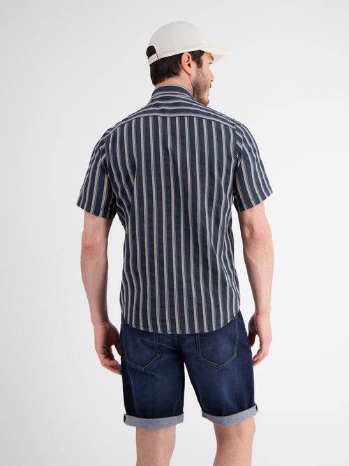 Lerros Halbarmhemd Mit Webstreifen