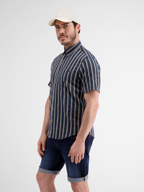 Lerros Halbarmhemd Mit Webstreifen