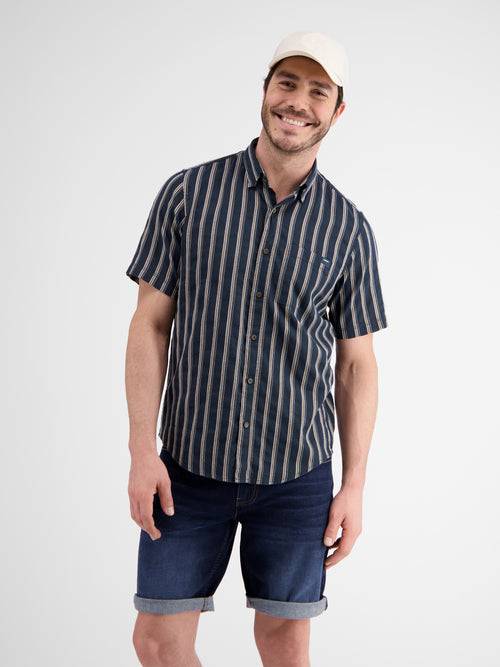 Lerros Halbarmhemd Mit Webstreifen