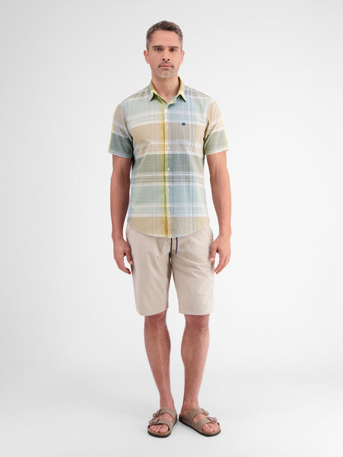 Lerros Herren Kurzarmhemd Mit Großem Karo