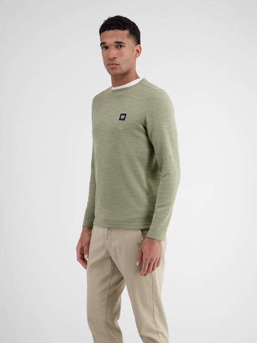 Lerros Herren Langarmshirt In Strukturqualität