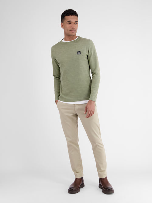 Lerros Herren Langarmshirt In Strukturqualität