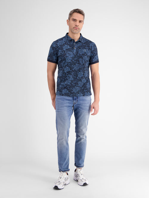 Lerros Herren Poloshirt, Floral Bedruckt