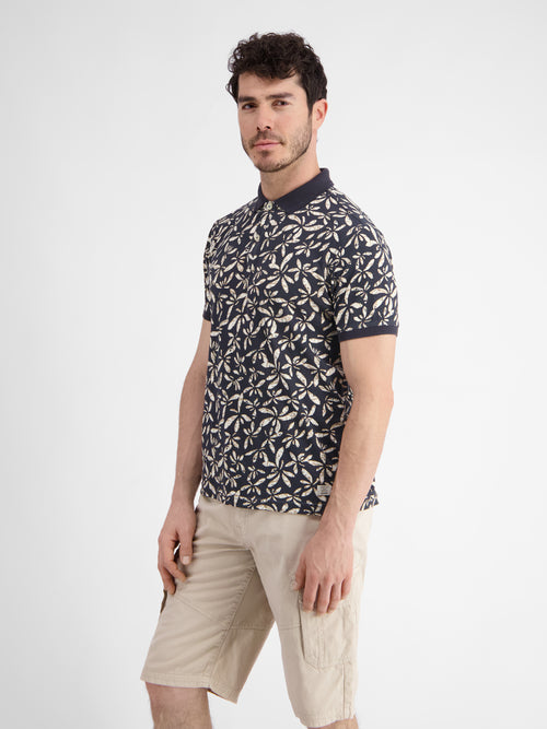 Lerros Herren Poloshirt Mit Floralem Druck