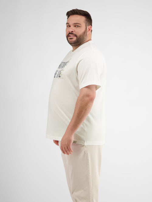 Lerros Herren T-Shirt Mit Brust-Print