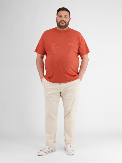 Lerros Herren-T-Shirt Mit Brust-Print