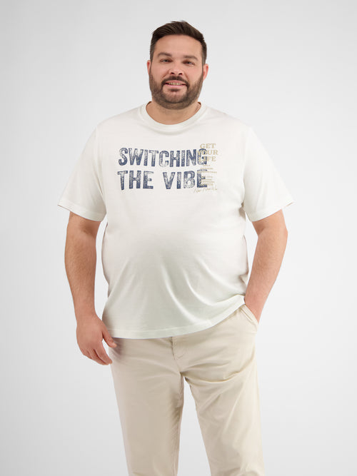 Lerros Herren T-Shirt mit Brust-Print