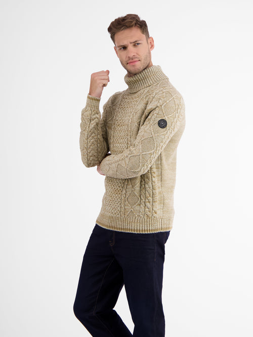 Lerros Jacquard-Rollkragenpullover