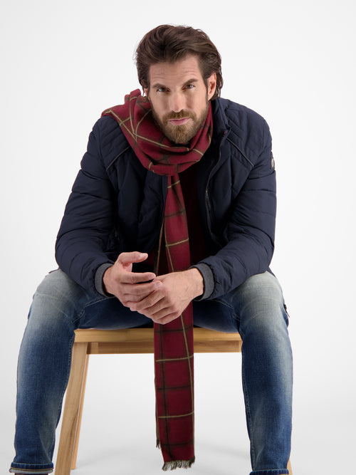 Lerros Karierter Schal Aus Viskosemischung