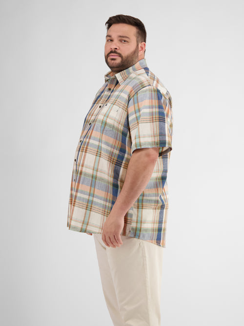 Lerros Kariertes Baumwoll-Leinenhemd Für Herren