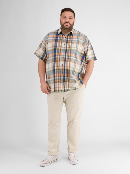 Lerros Kariertes Baumwoll-Leinenhemd Für Herren