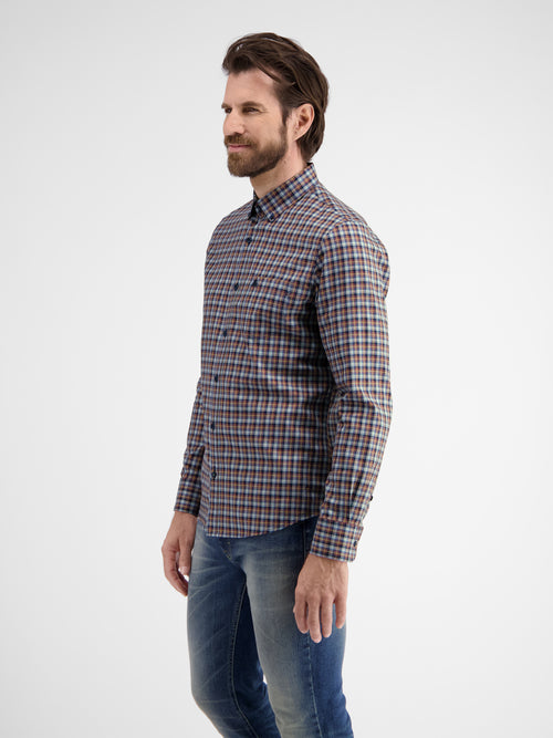 Lerros Kariertes Herrenhemd Mit Button-down-Kragen