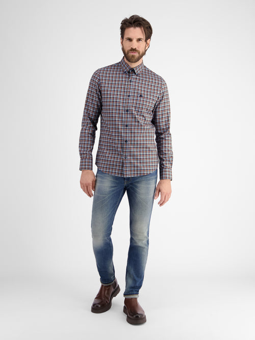 Lerros Kariertes Herrenhemd Mit Button-down-Kragen