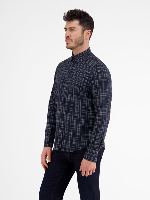 Lerros Karohemd In Dobby-Struktur