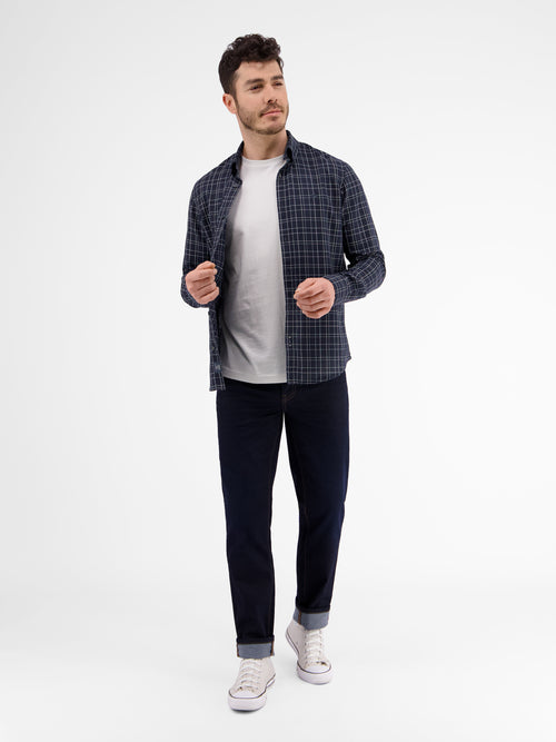 Lerros Karohemd In Dobby-Struktur